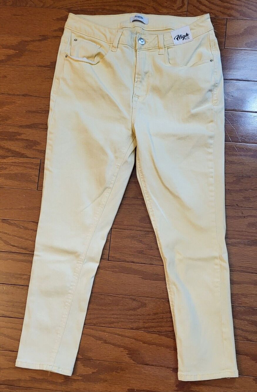 Kensie Luxe The Ultimate High Rise Skinny Jeans Women’s 8/29 Light Lemon Yellow